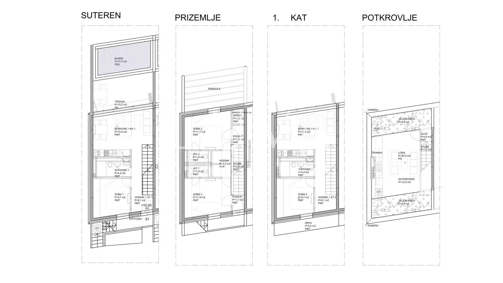 Pag, Šimuni – New rowhouse 156,87m2 NUA, sale