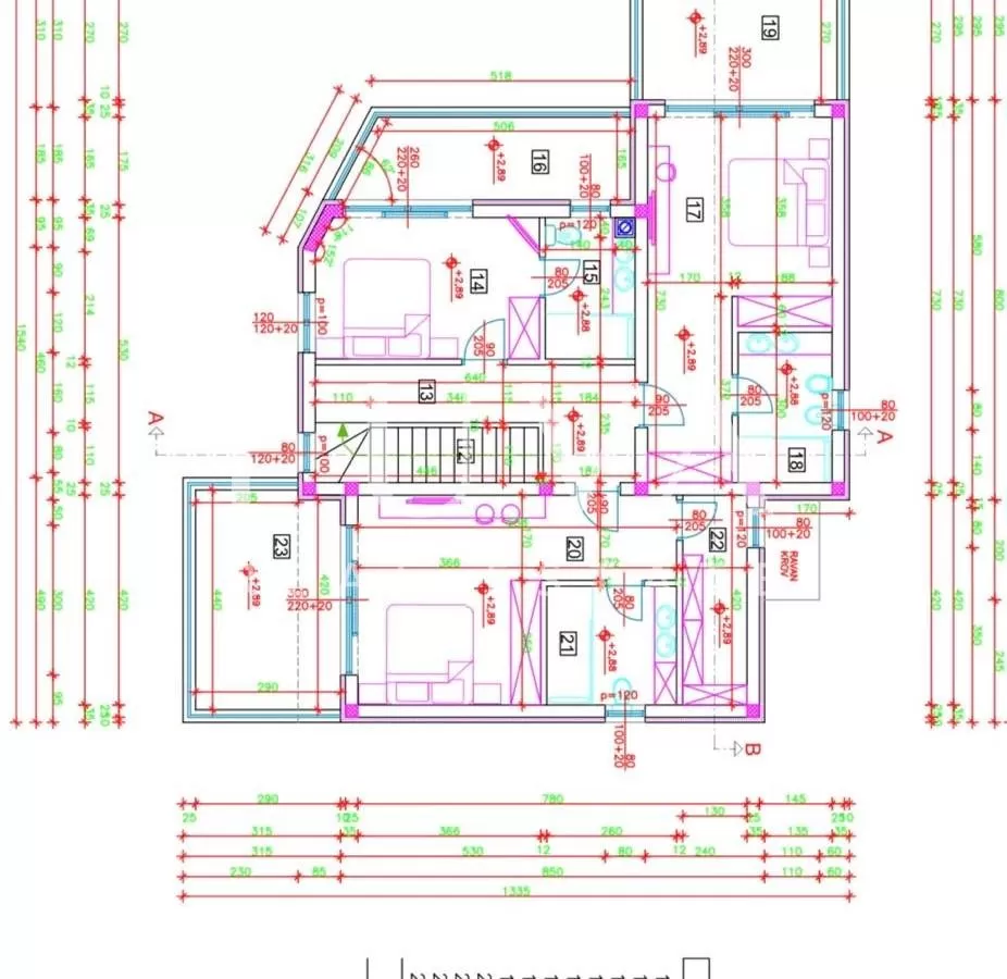 Istria, Tinjan, modern villa with pool under construction, 235 m2