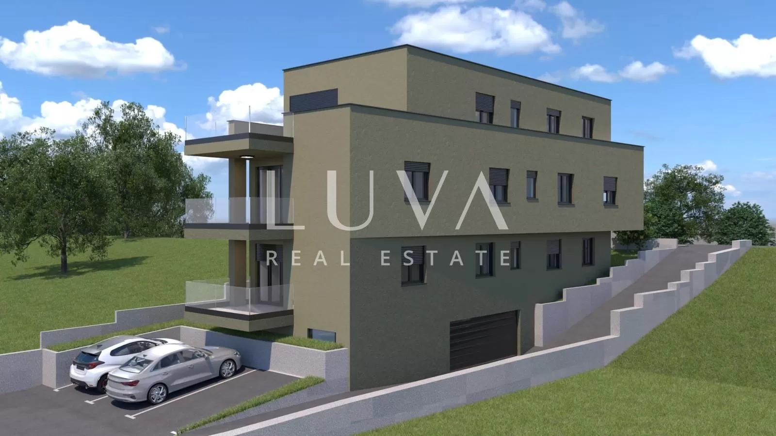 Zagreb, Fraterščica – Neubau 3-Zimmer-Wohnung + 2 Außenstellplätze + 1 Garagenstellplatz, 99m²