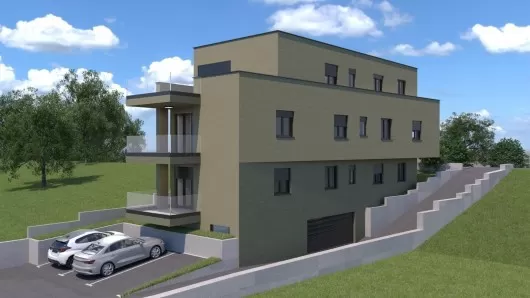 Zagreb, Fraterščica – Neubau 3-Zimmer-Wohnung + 2 Außenstellplätze + 1 Garagenstellplatz, 99m²
