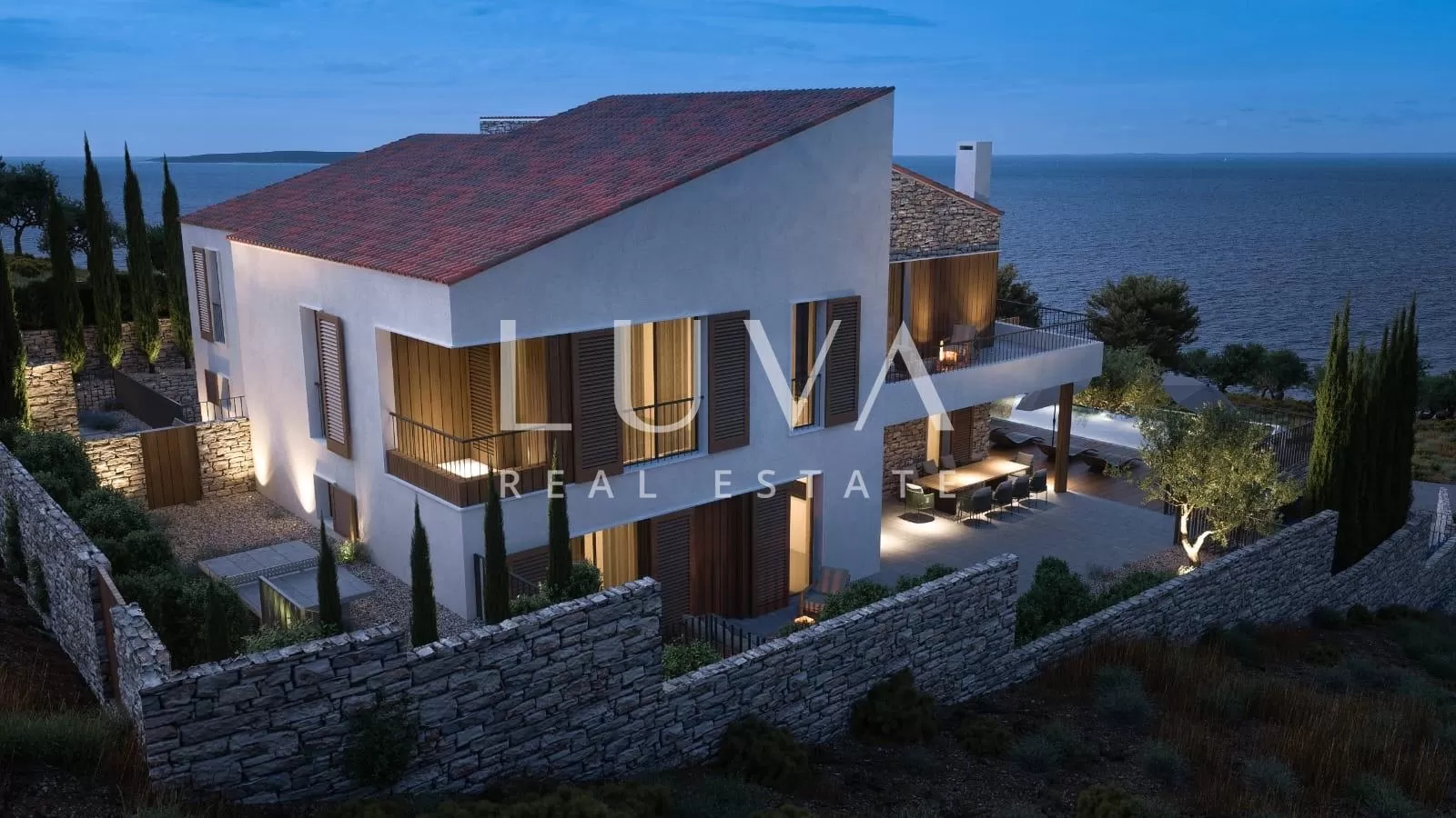 Insel Cres, Martinšćica, Luxuriöses Haus mit Pool und traumhaftem Meerblick, 267,48 m²
