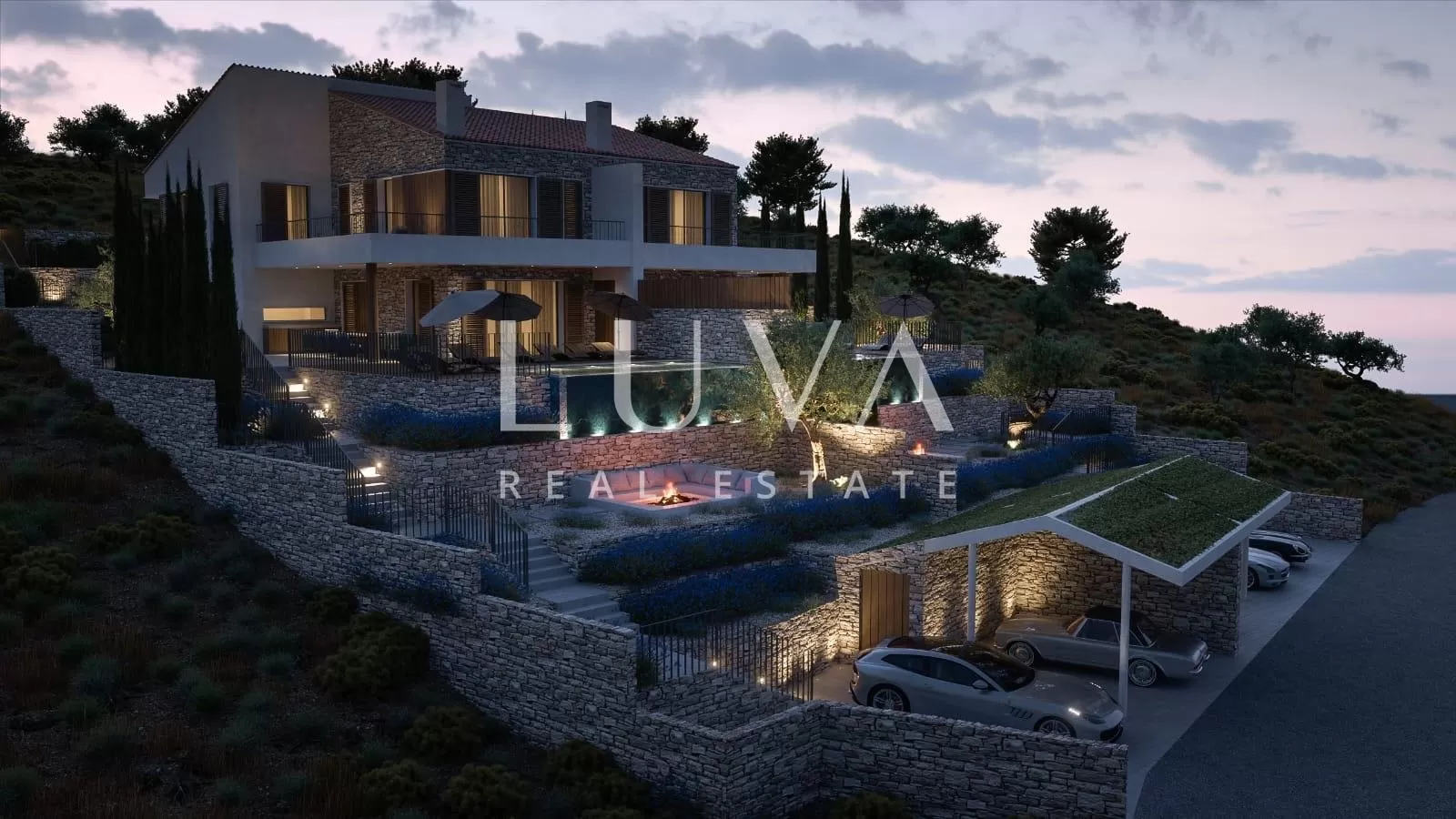 Insel Cres, Martinšćica, Luxuriöses Haus mit Pool und traumhaftem Meerblick, 267,48 m²