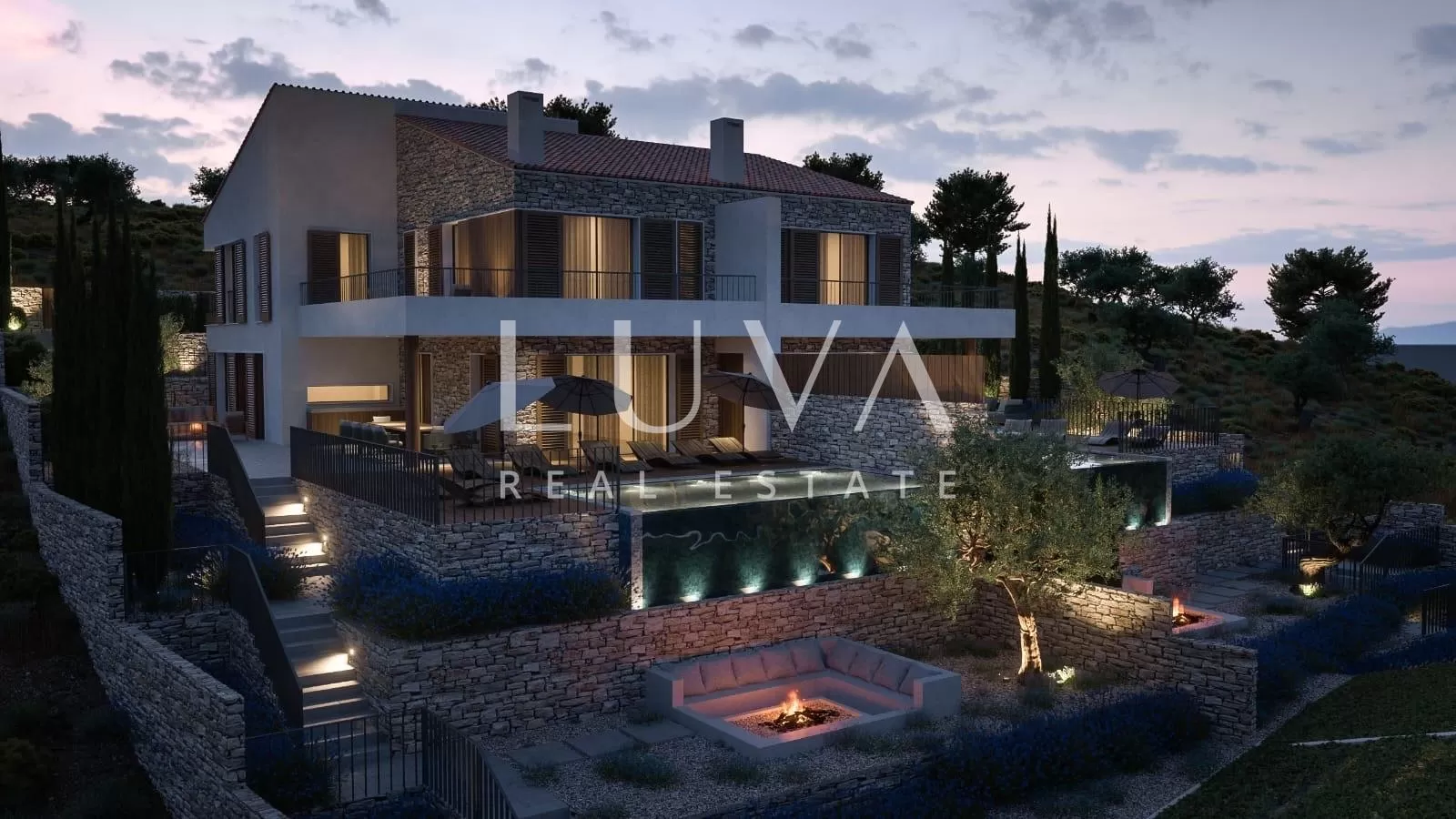 Insel Cres, Martinšćica, Luxuriöses Haus mit Pool und traumhaftem Meerblick, 267,48 m²