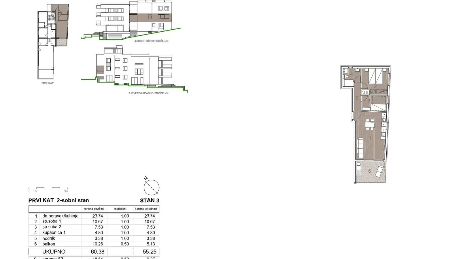 Luxuswohnung mit Meerblick – Kožino, Zadar, zu verkaufen, S3