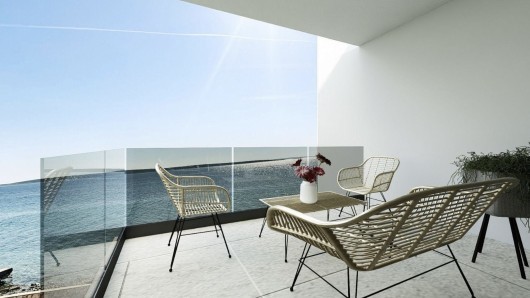 Pag, Mandre, luksuzna novogradnja prvi red do mora, NKP 48,84 m2, stan S6