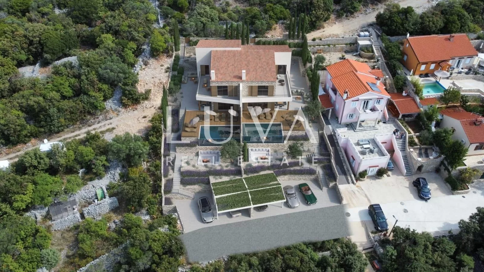 Insel Cres, Martinšćica, Luxuriöses Haus mit Pool und traumhaftem Meerblick, 267,48 m²