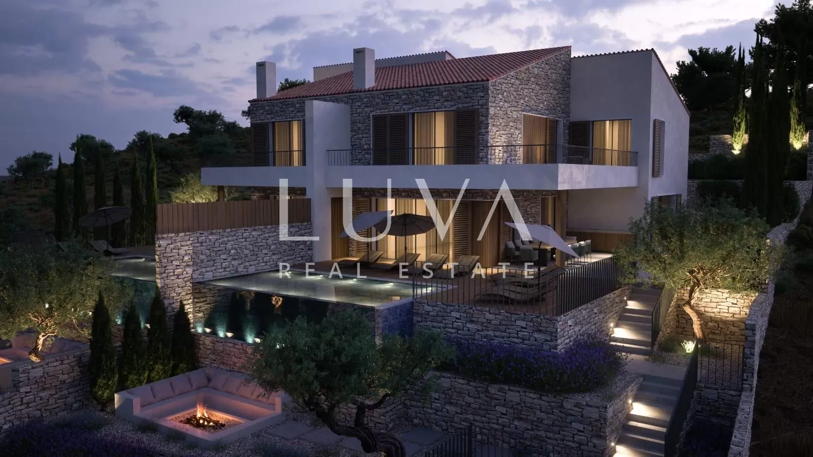 Insel Cres, Martinšćica, Luxuriöses Haus mit Pool und traumhaftem Meerblick, 267,48 m²