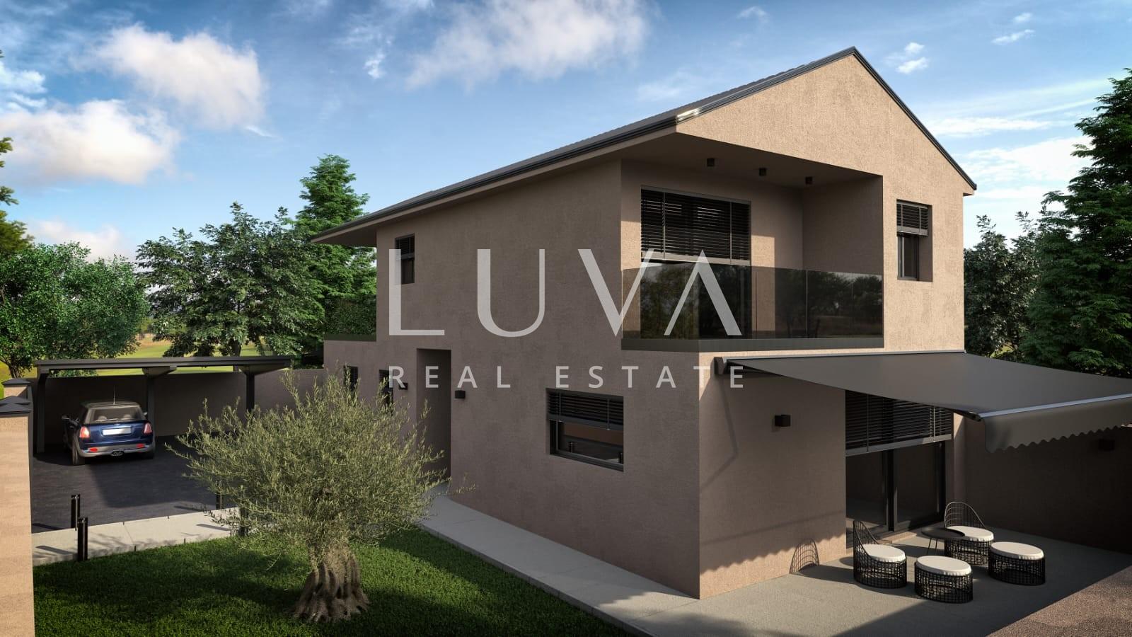 Istria, Sveti Lovreč, modern house with sauna and sea view, 118 m²