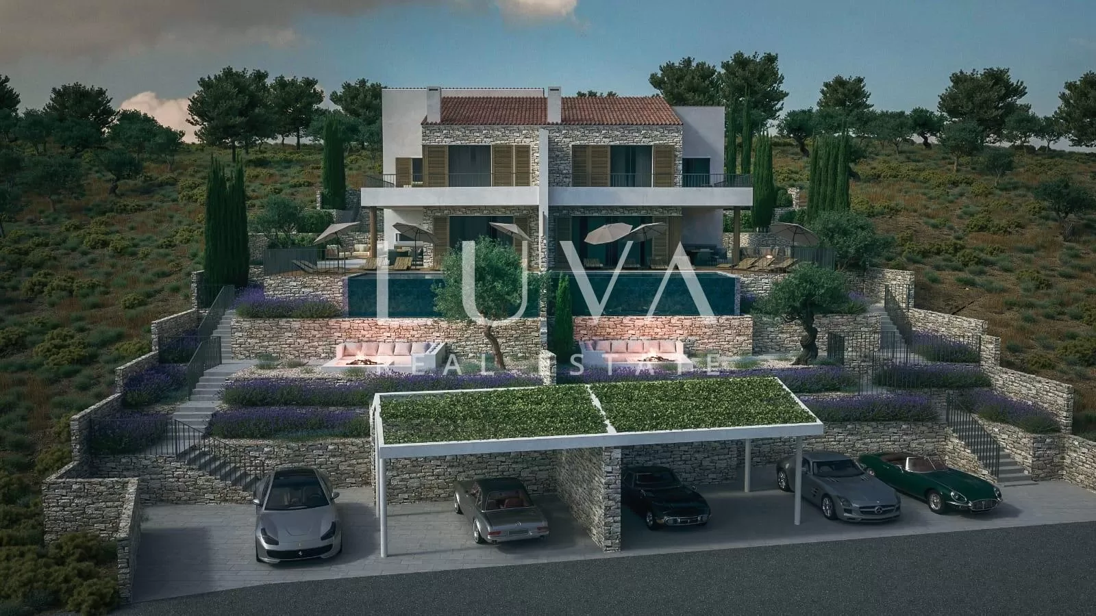 Insel Cres, Martinšćica, Luxuriöses Haus mit Pool und traumhaftem Meerblick, 267,48 m²