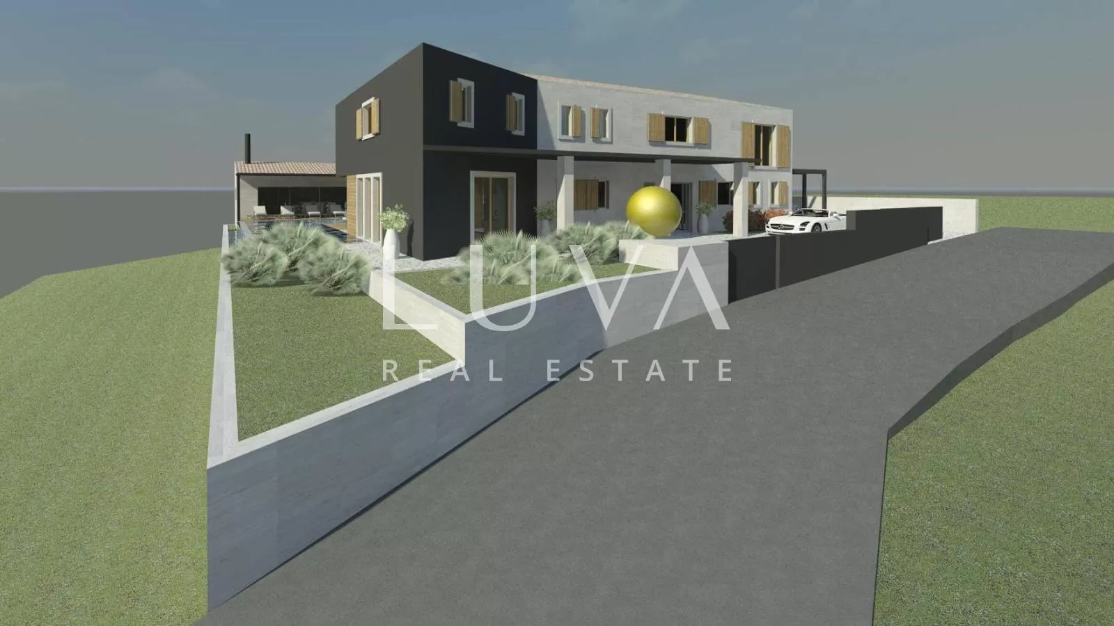 Istrien, Buje, 3906 m² baugrundstück für Villenbau zu verkaufen
