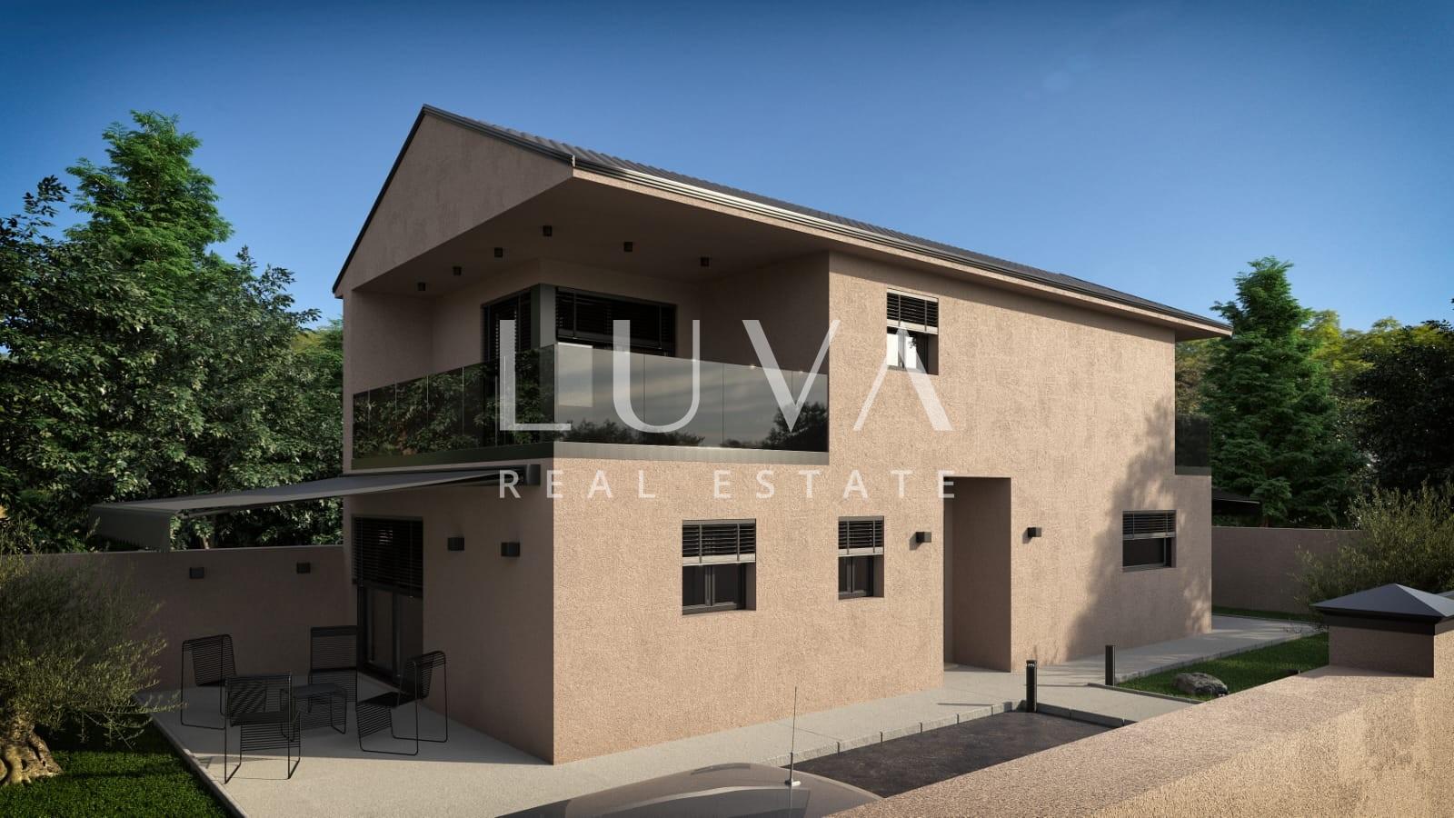 Istria, Sveti Lovreč, modern house with sauna and sea view, 118 m²