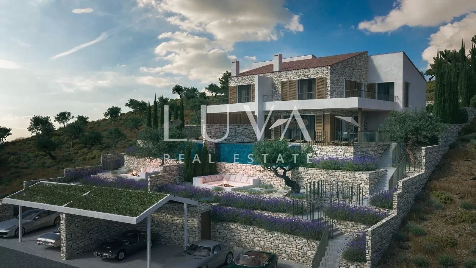 Insel Cres, Martinšćica, Luxuriöses Haus mit Pool und traumhaftem Meerblick, 267,48 m²