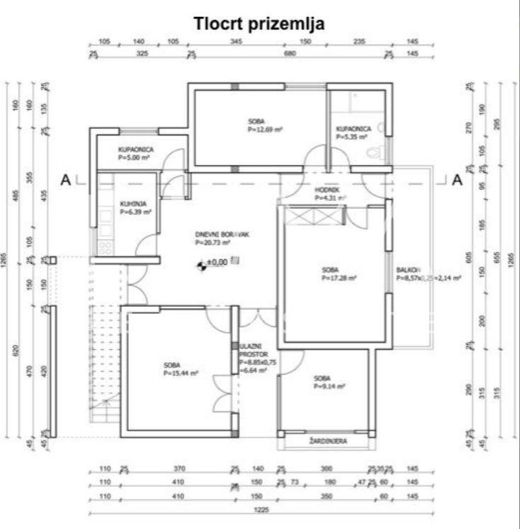Brač, Supetar, three-storey building, established tourist property with sea view