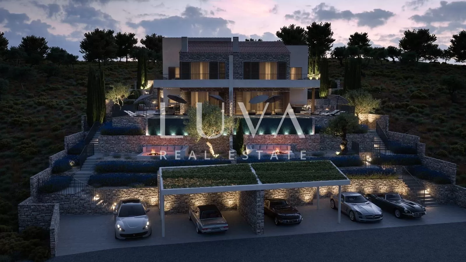 Insel Cres, Martinšćica, Luxuriöses Haus mit Pool und traumhaftem Meerblick, 267,48 m²
