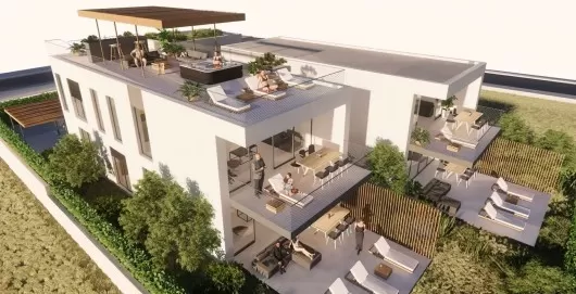 Ugljan, luksuzni penthouse s jacuzijem, prvi red do mora NKP 109,49 m2
