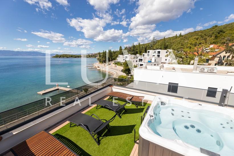 Krk, Omišalj, luxury apartment with roof terrace by the sea, for sale