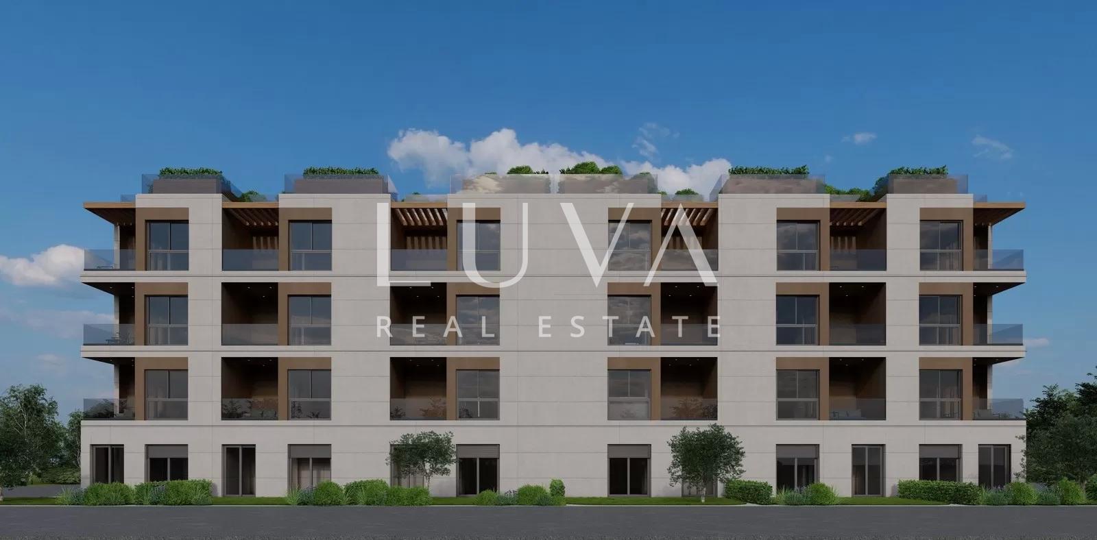 Istria, Tar, modern three-room ground floor apartment with garden in a new building, 57 m2