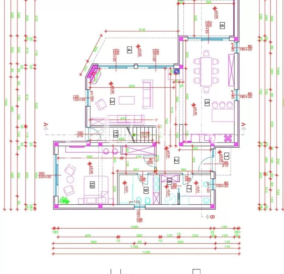 Istria, Tinjan, modern villa with pool under construction, 235 m2