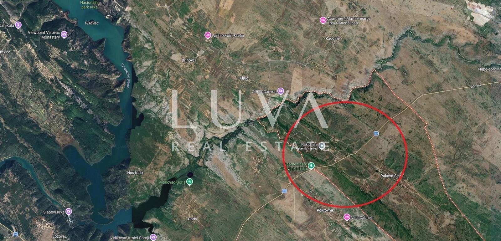 Drniš, Pakovo Selo, building land 5,200 m² for sale