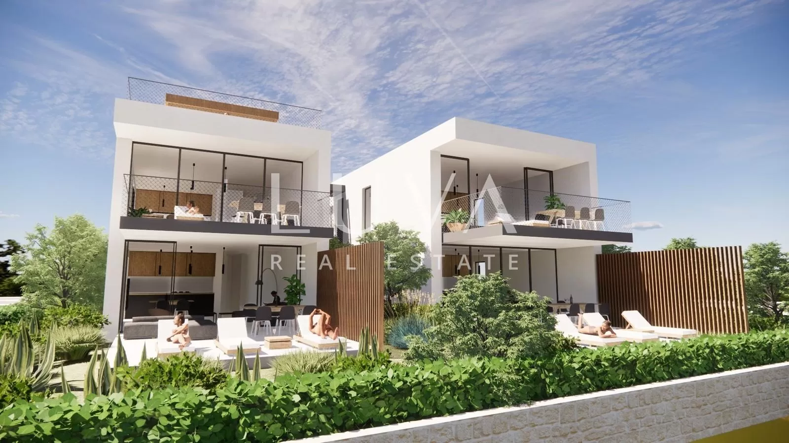 Ugljan, luksuzni apartman s vrtom, prvi red do mora NKP 52,58 m2