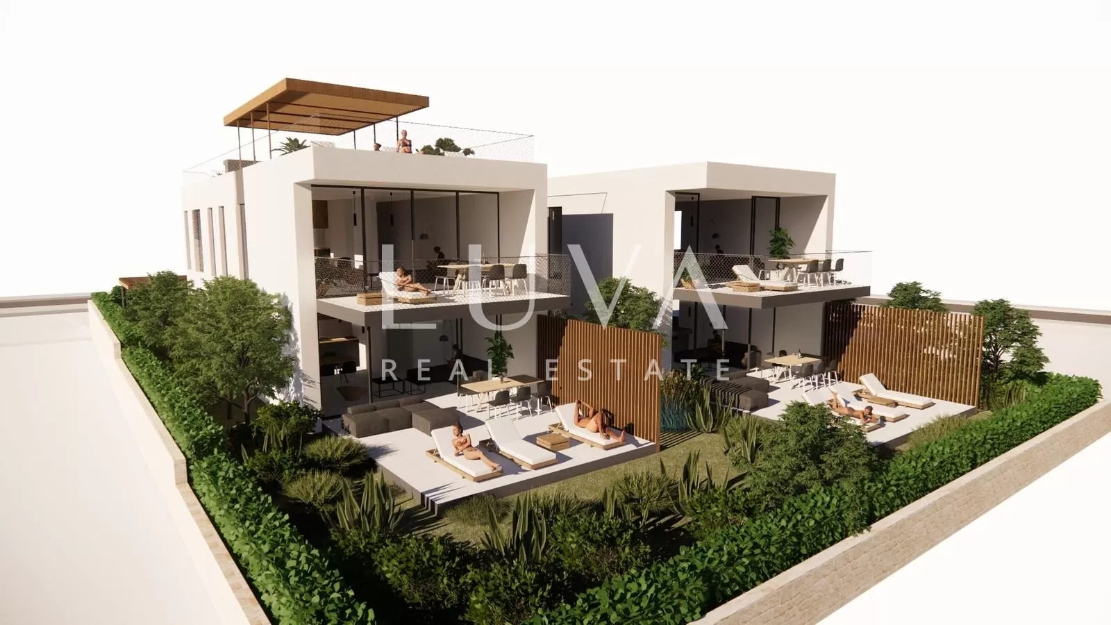 Ugljan, luksuzni apartman s vrtom, prvi red do mora NKP 52,58 m2
