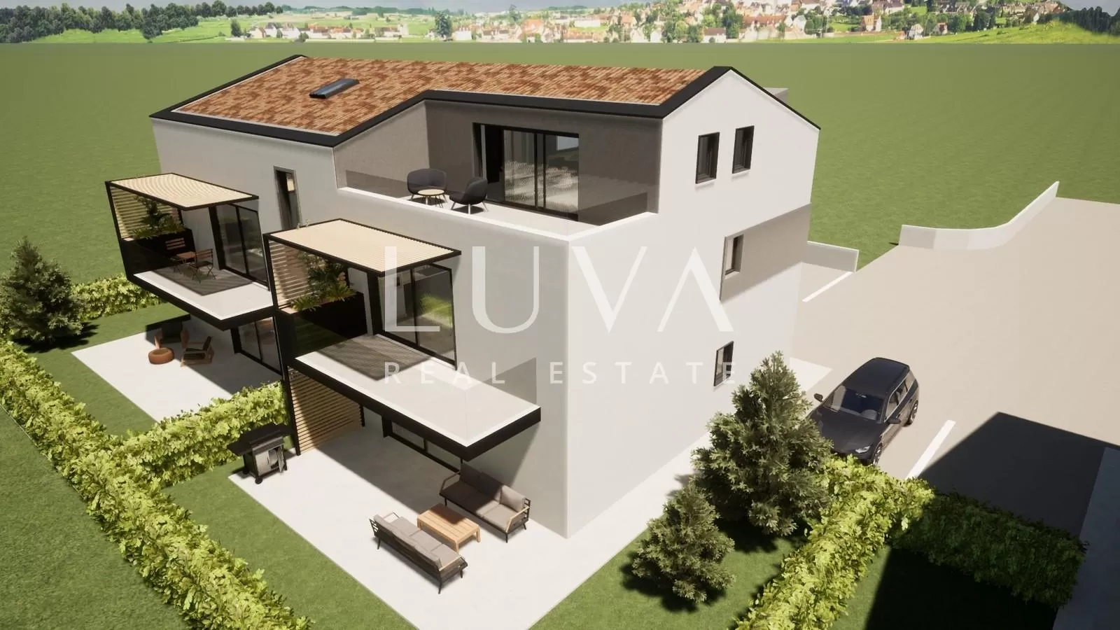 Poreč, dvosoban stan u novogradnji  s privatnim vrtom