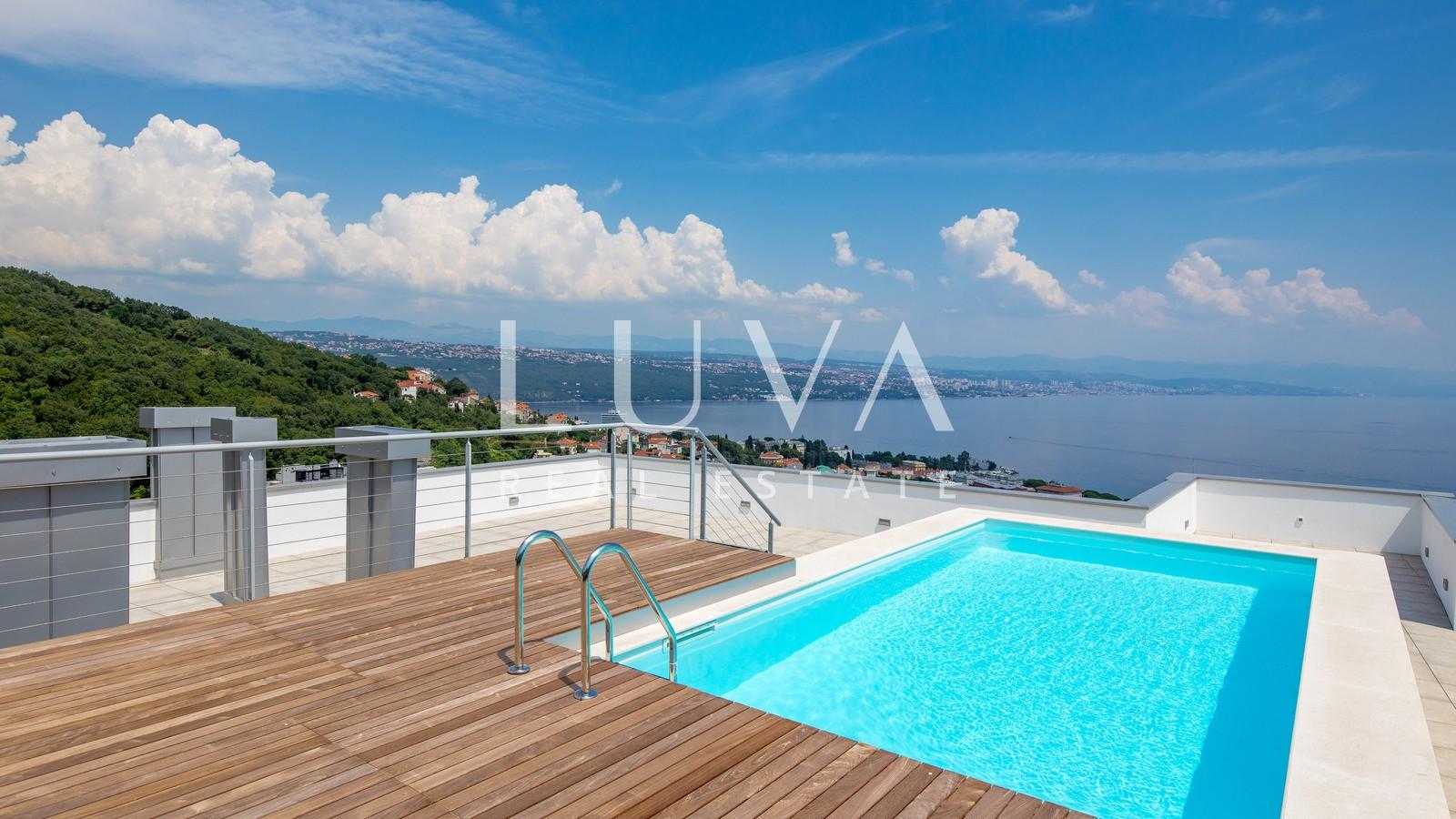 Opatija, luxury new building with sea view, apartment NFA 367.19 m²