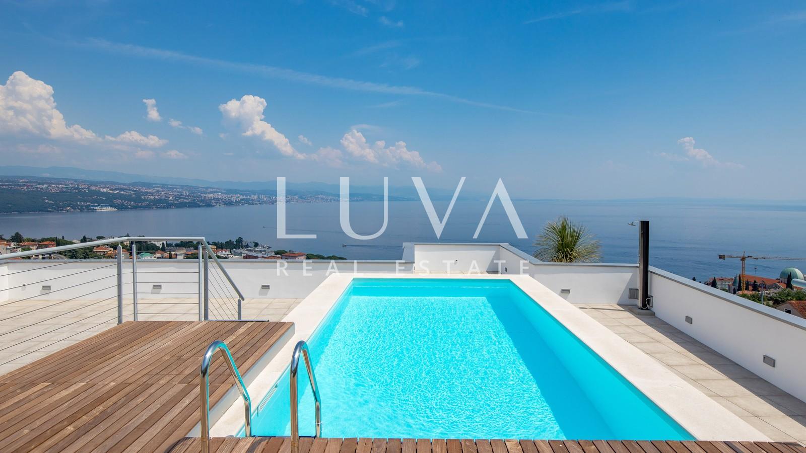 Opatija, luxury new building with sea view, apartment NFA 367.19 m²