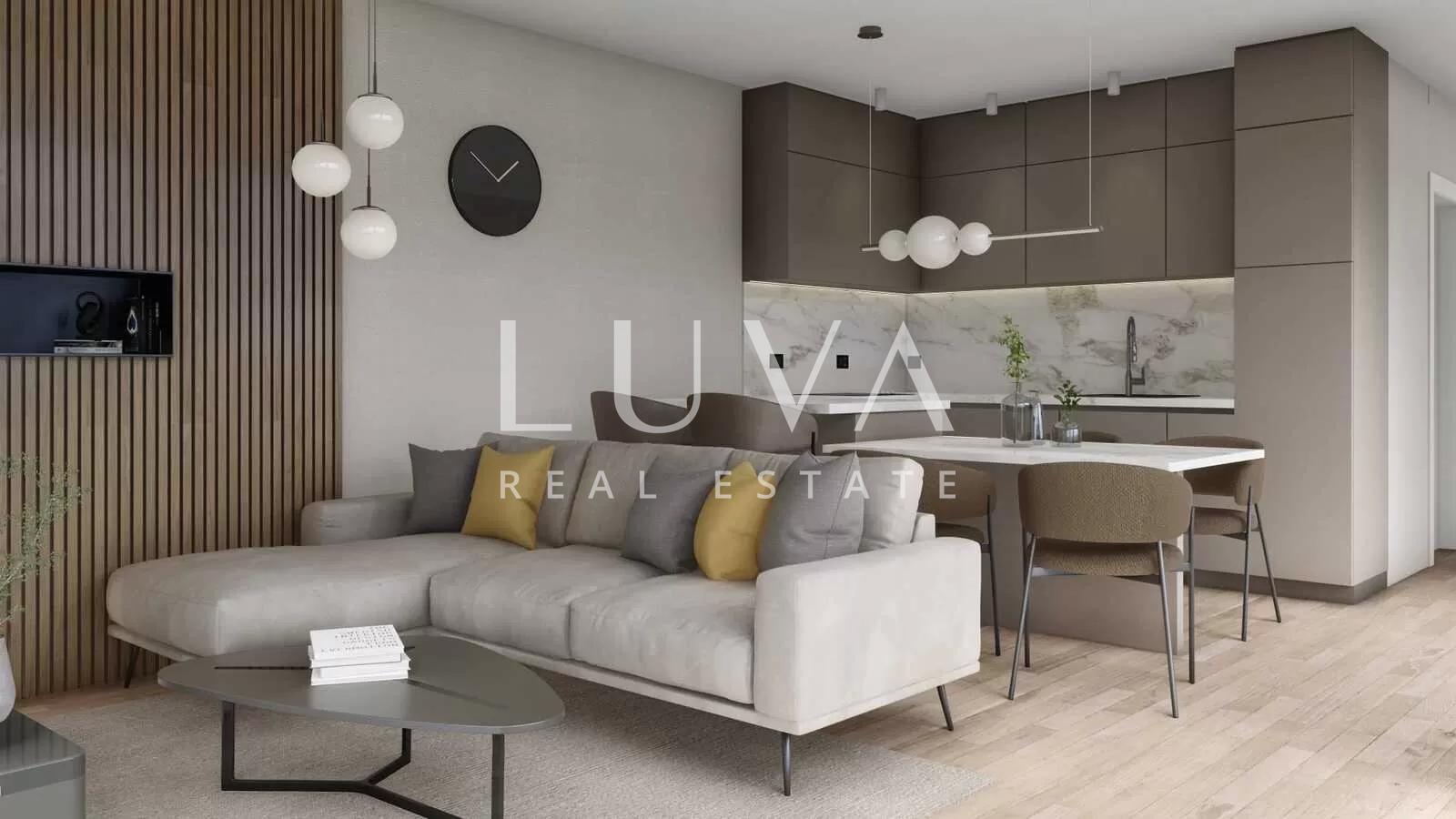 Istria, Tar, modern three-room ground floor apartment with garden in a new building, 57 m2