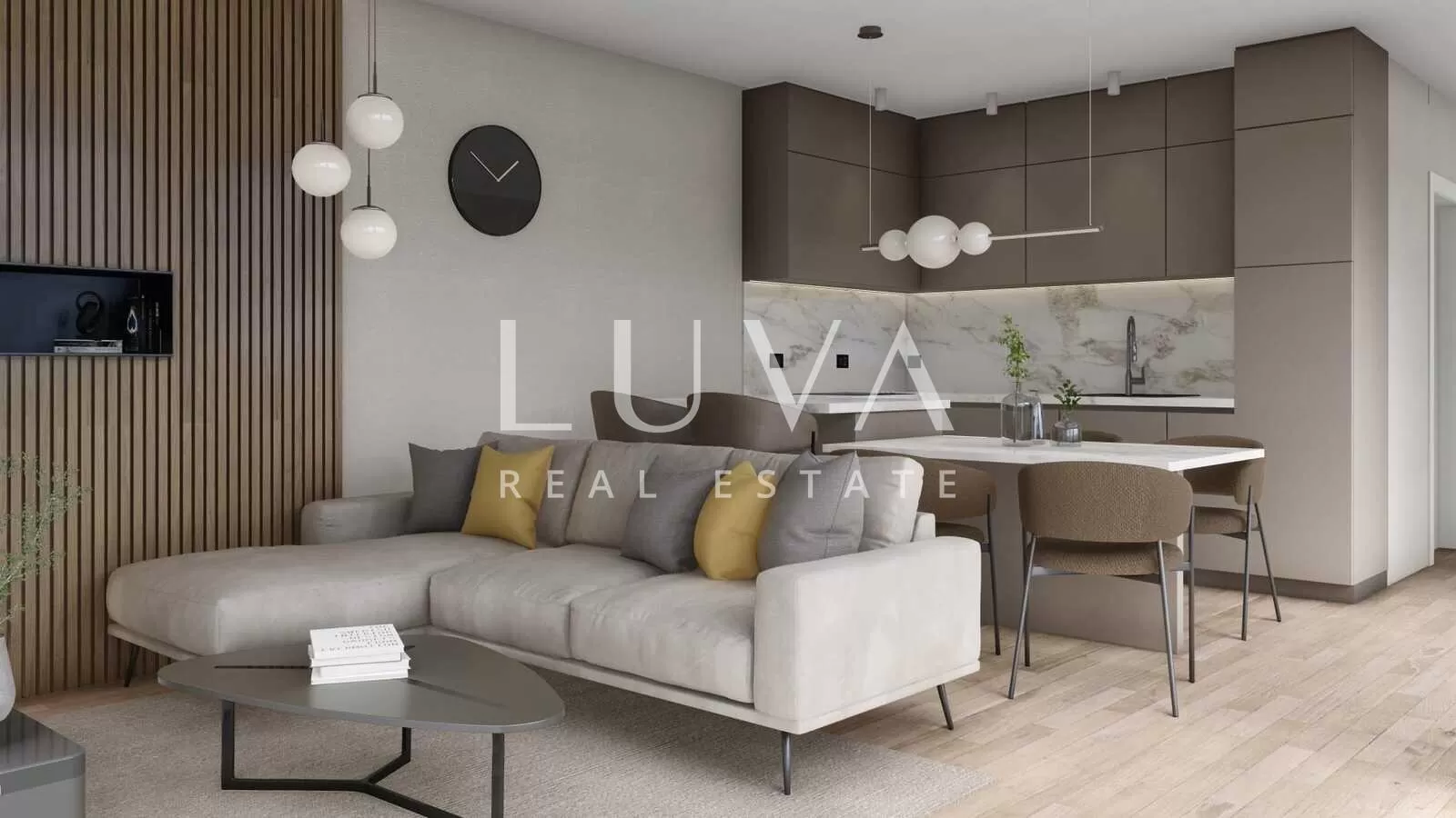 Istra, Tar, moderni trosoban stan s krovnom terasom u novogradnji, 69 m2