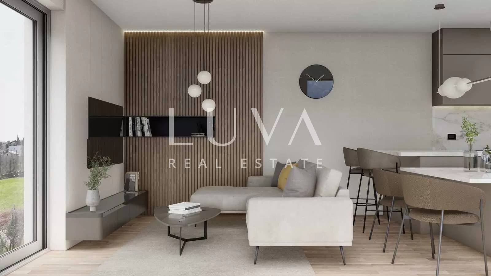 Istra, Tar, moderni trosoban stan s krovnom terasom u novogradnji, 69 m2