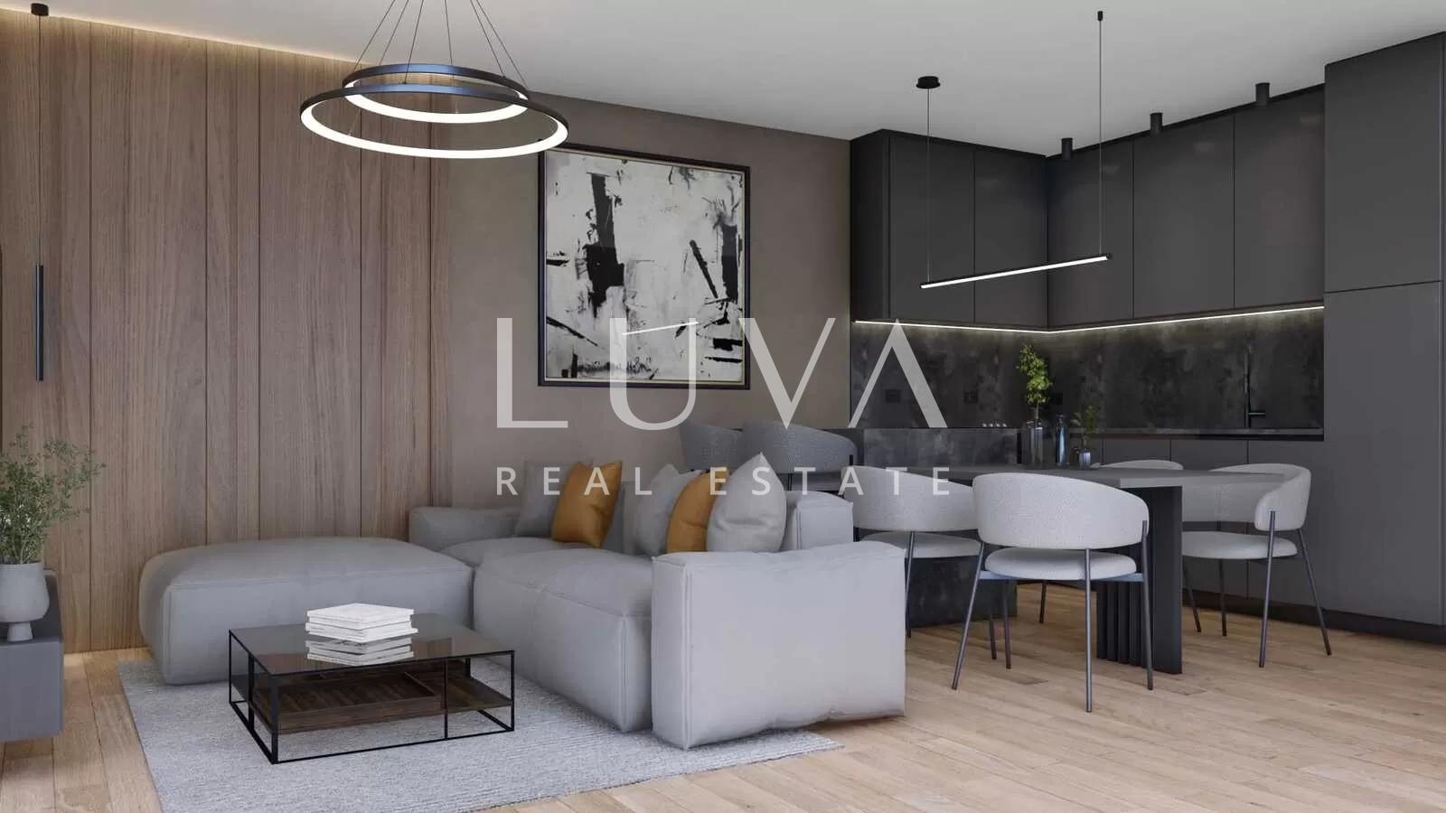Istria, Tar, modern three-room ground floor apartment with garden in a new building, 57 m2