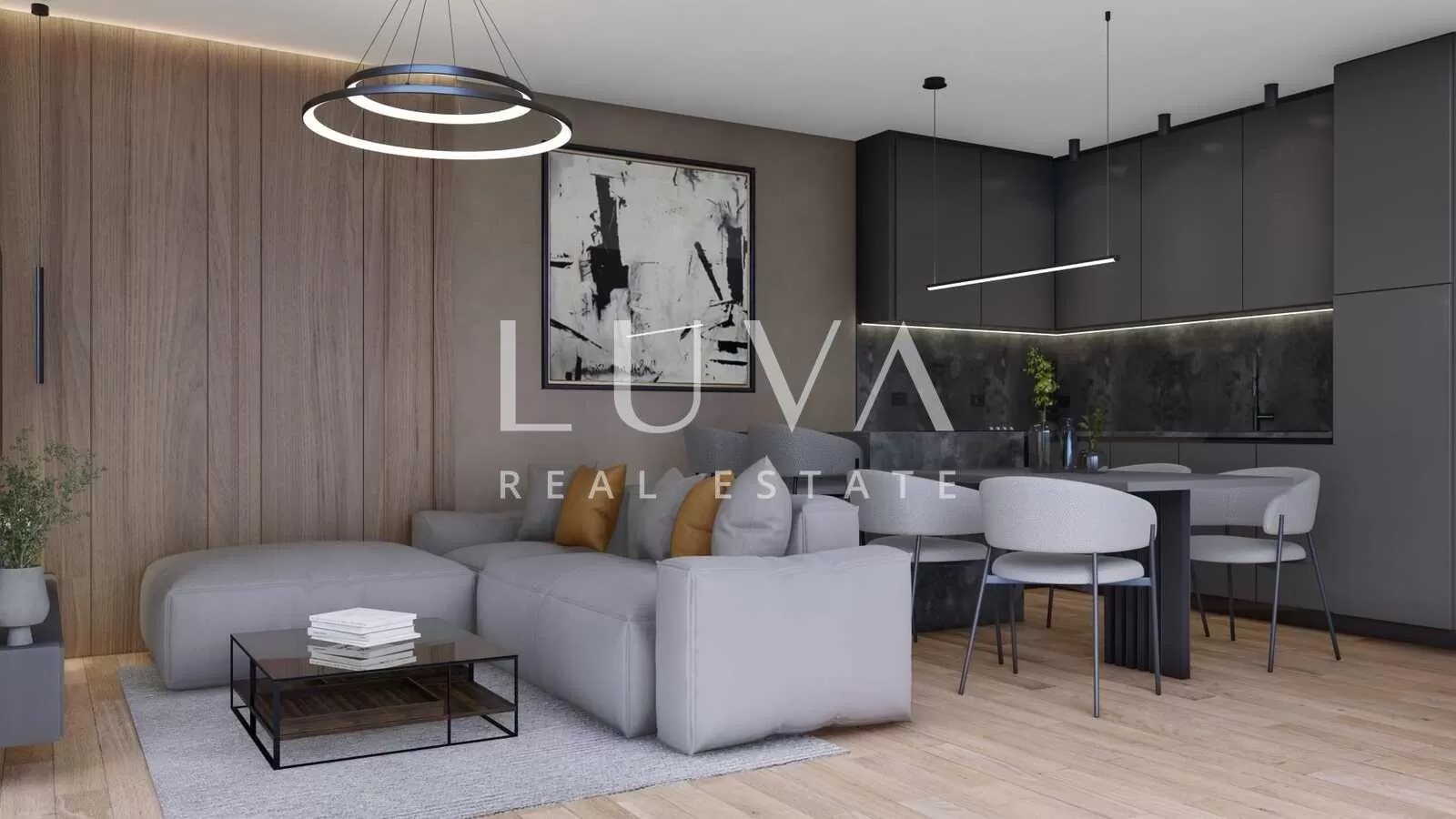 Istra, Tar, moderni trosoban stan s krovnom terasom u novogradnji, 69 m2