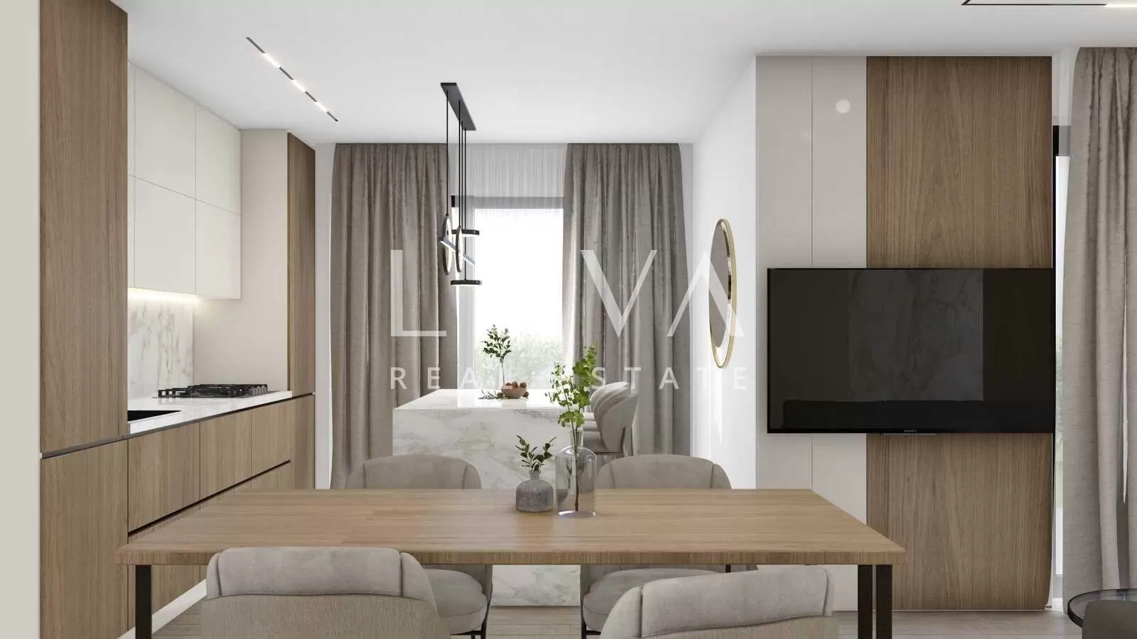 Istra, Tar, moderni trosoban stan s krovnom terasom u novogradnji, 69 m2