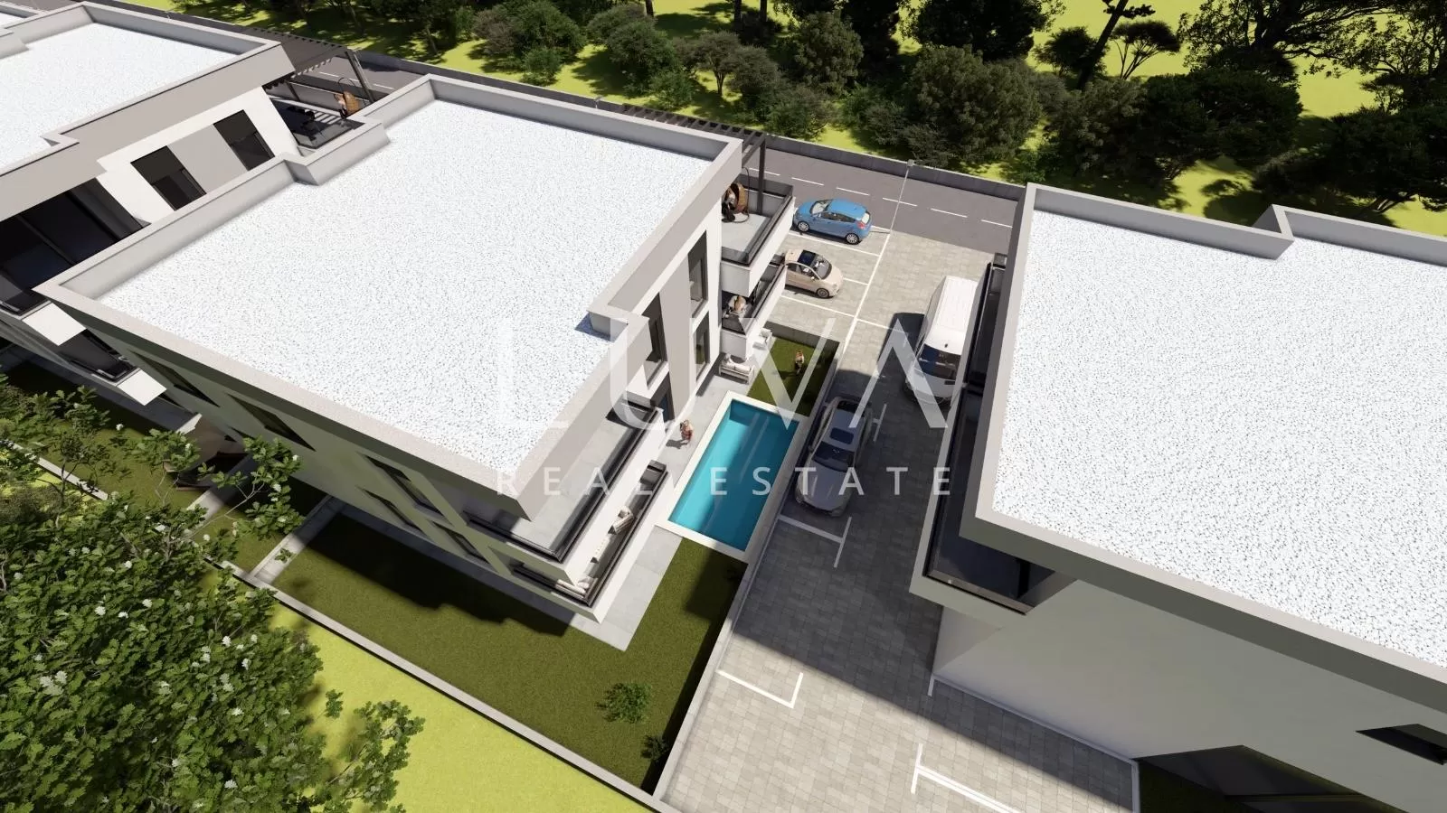 Zadar, Kožino, modern ground floor apartment with garden, 69.73 m²