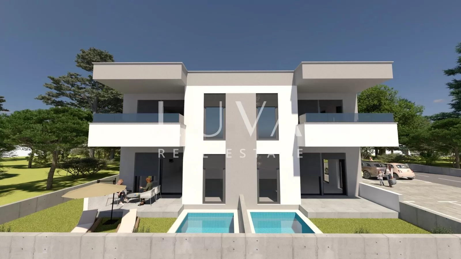 Zadar, Kožino, modern ground floor apartment with garden, 69.73 m²