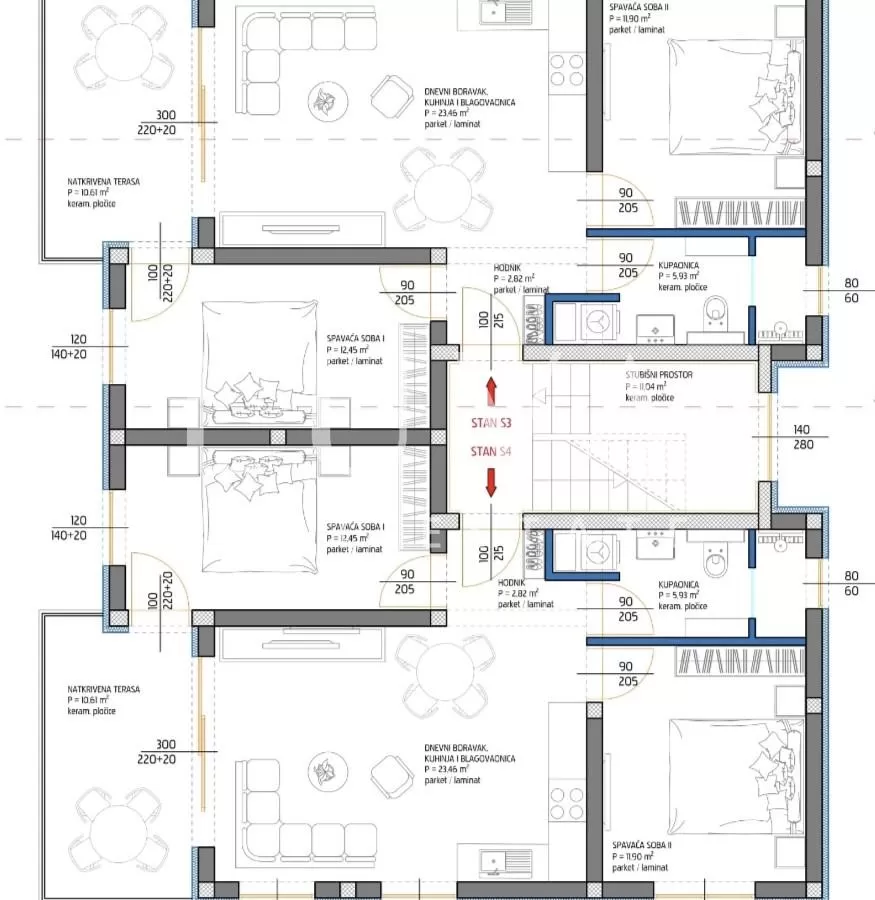 Zadar, Kožino, modern first-floor apartment, 67.36 m²
