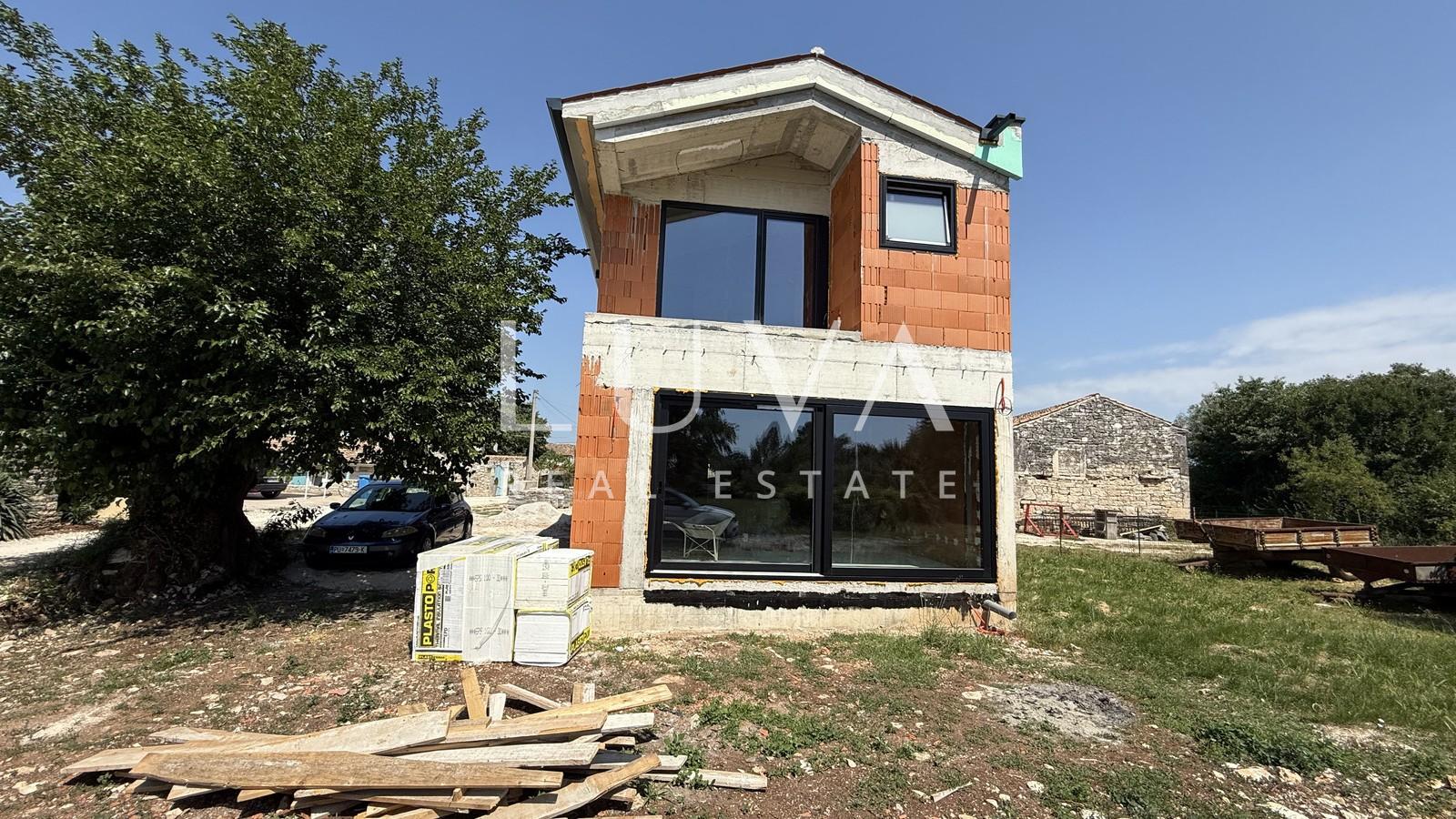 Istria, Sveti Lovreč, modern house with sauna and sea view, 118 m²