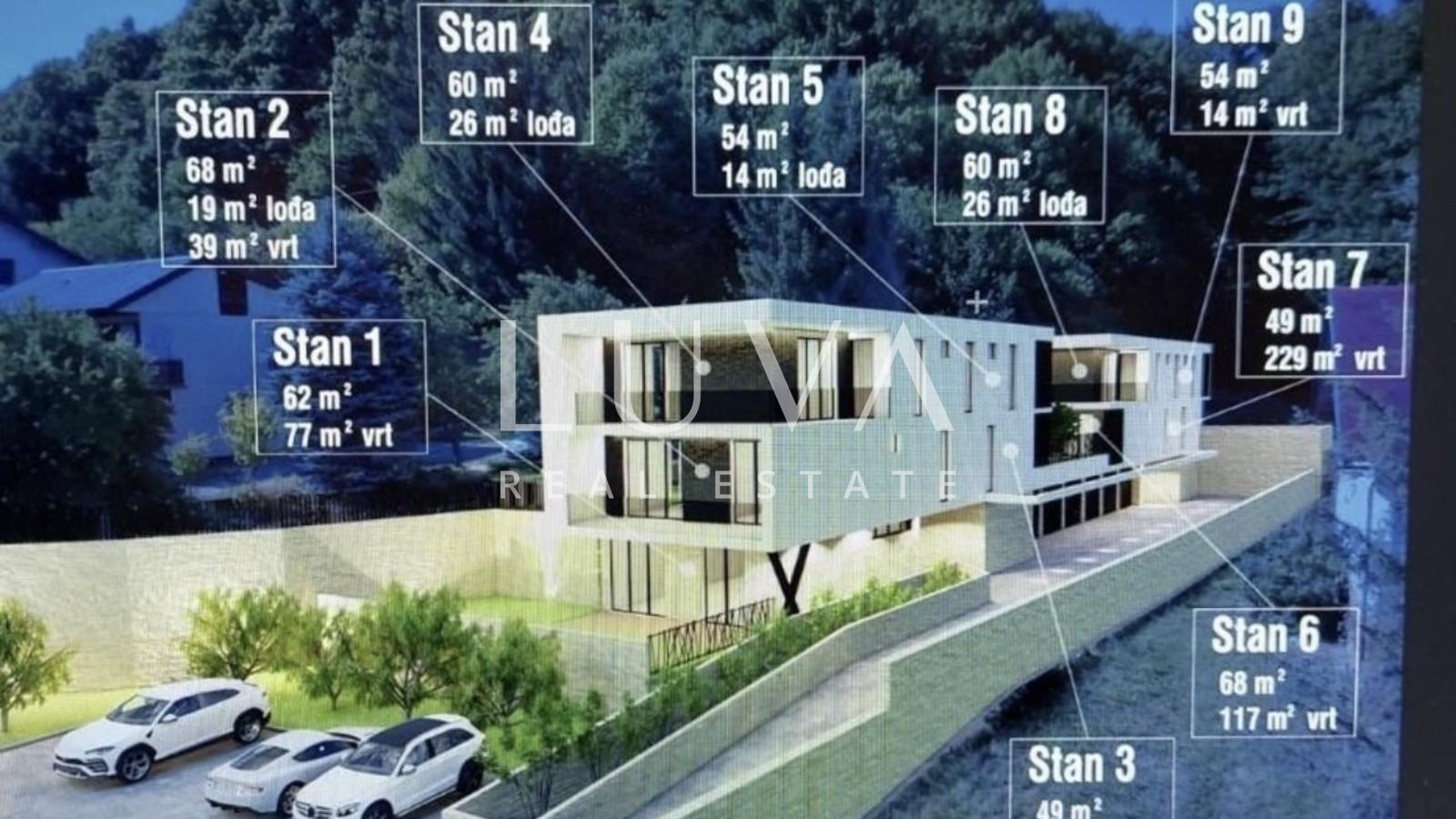 Karlovačka,  Duga Resa, dvosoban stan u modernoj novogradnji s vrtom, 77.97 m²