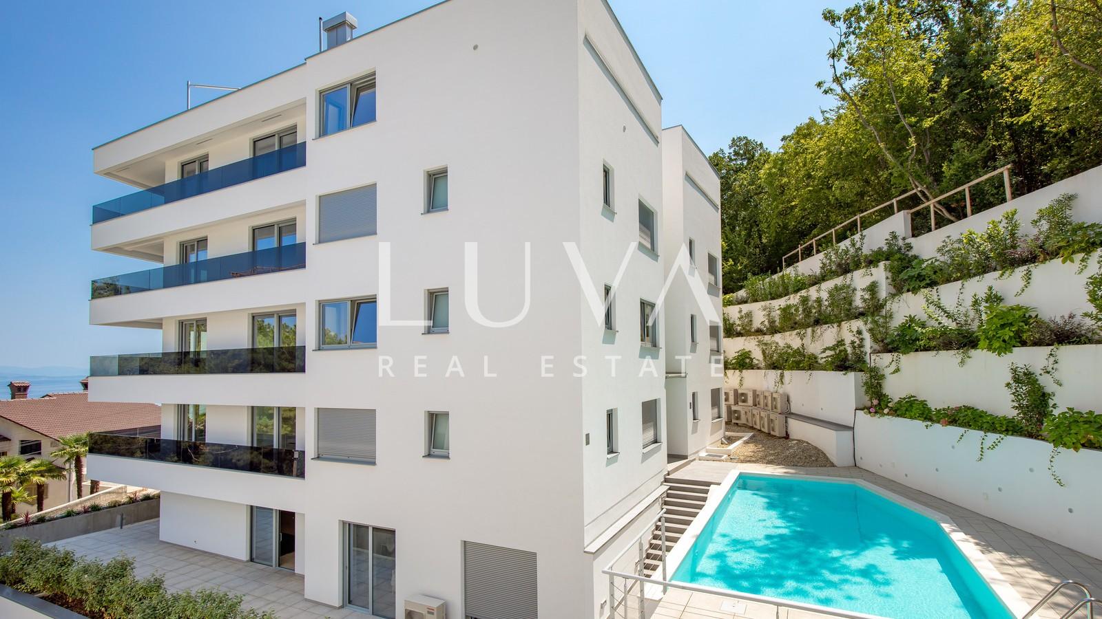 Opatija, luxury new building with sea view, apartment NFA 246.82 m²