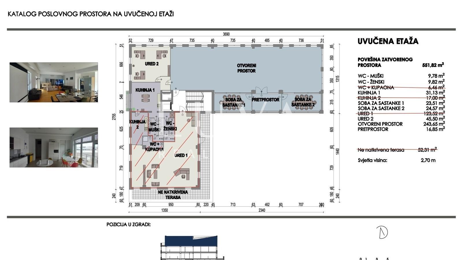 Zagreb Kamenarka Bürofläche 404,81 m2 zur Miete