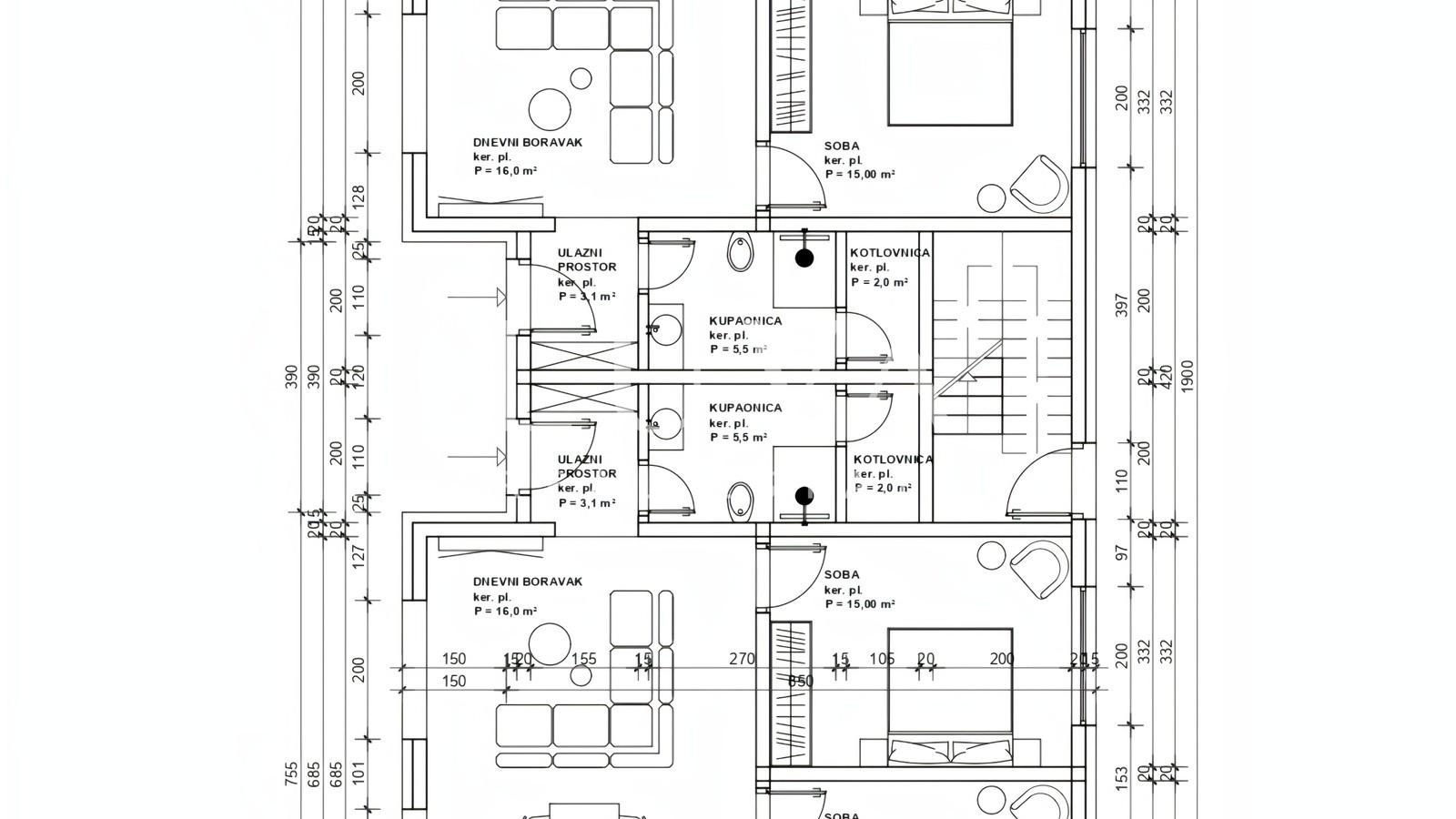 Kruševo, Meka Draga, 3s apartman S2 na prodaju