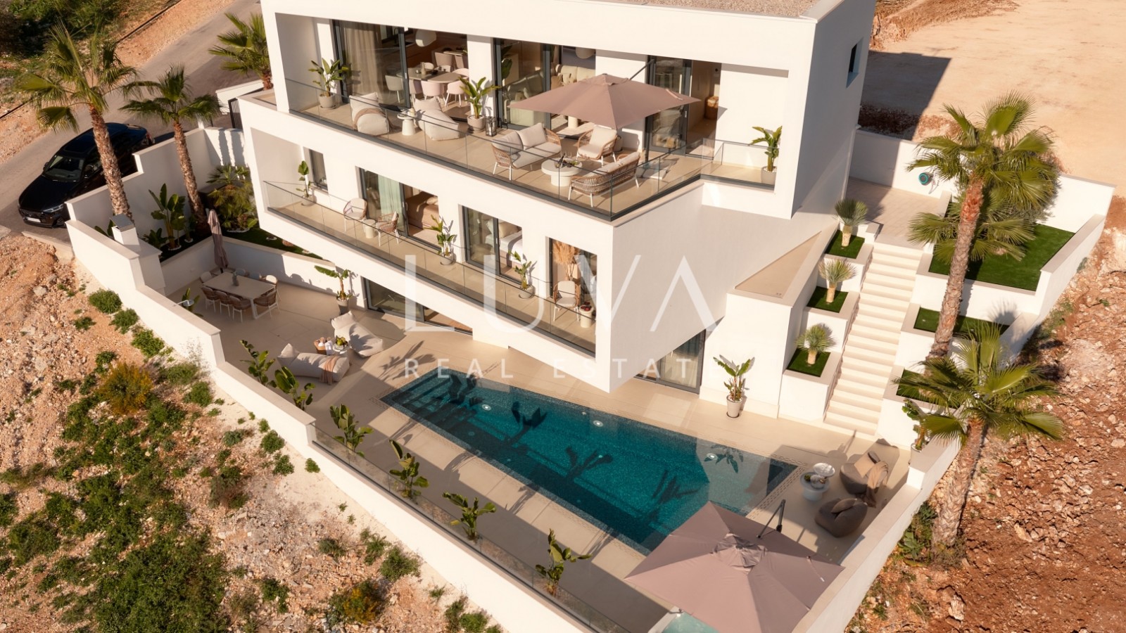Čiovo, luxury villa 263 m2 with pool and sea view for sale