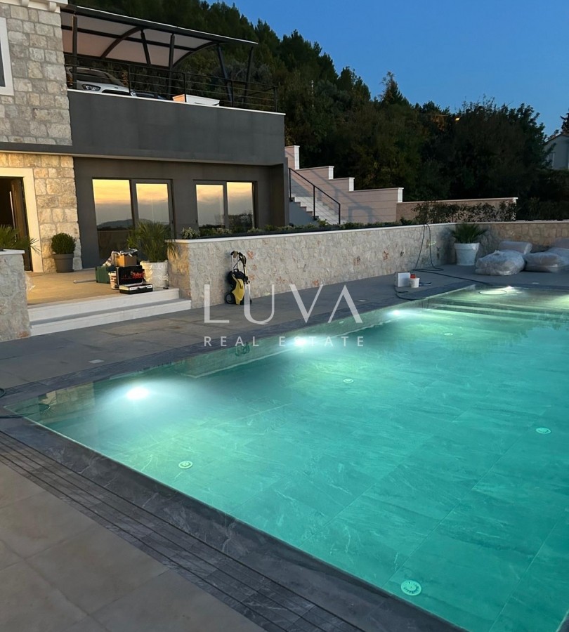 Dubrovnik, Brsečine, luxury stone villa with pool and sea view, 250 m²