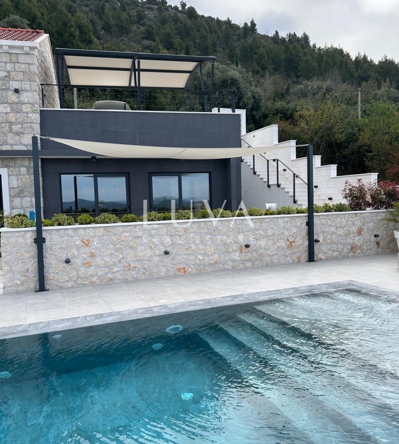 Dubrovnik, Brsečine, luxury stone villa with pool and sea view, 250 m²