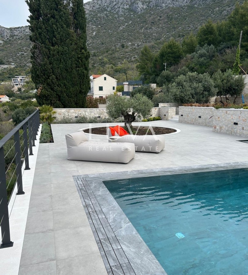 Dubrovnik, Brsečine, luxury stone villa with pool and sea view, 250 m²