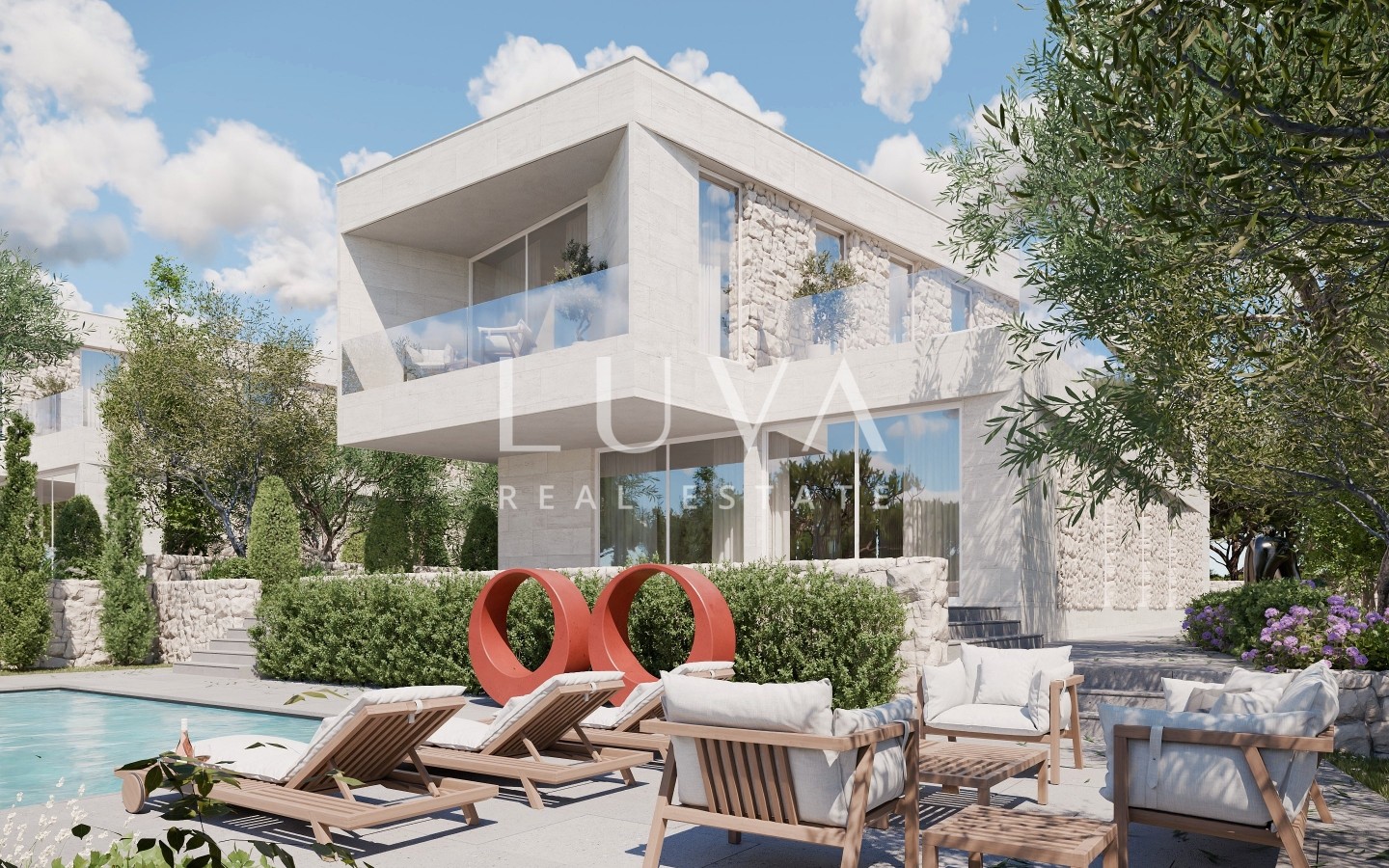 Trogir, Sevid, luxury villa 252m2, by the sea for sale