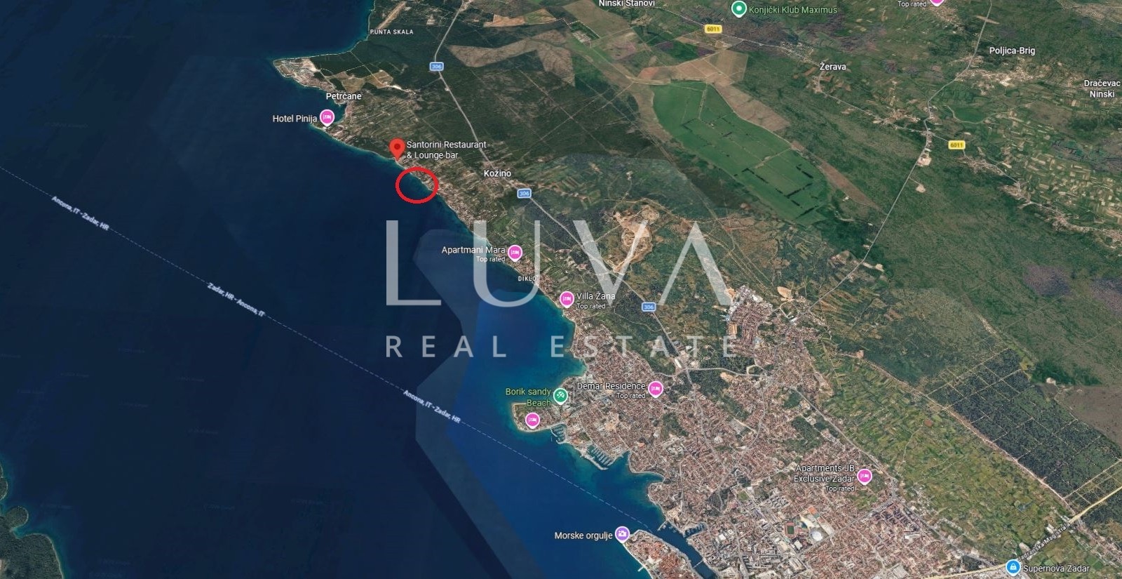 Zadar, Kožino, 1,585 m² building plot with permits, close to the sea