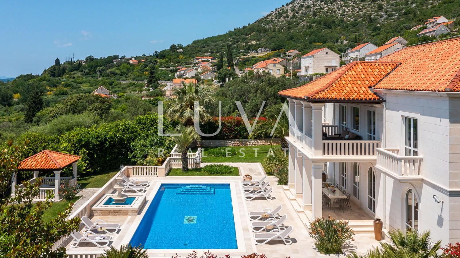 Dubrovnik, Trsteno, luxury villa with pool for sale