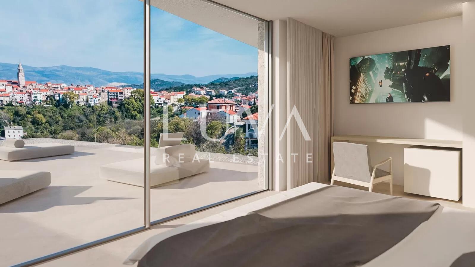 Vrbnik, Krk: Zemljište s gotovim projektom gradnje luksuzne vile na prodaju